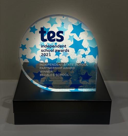Tes Award trophy
