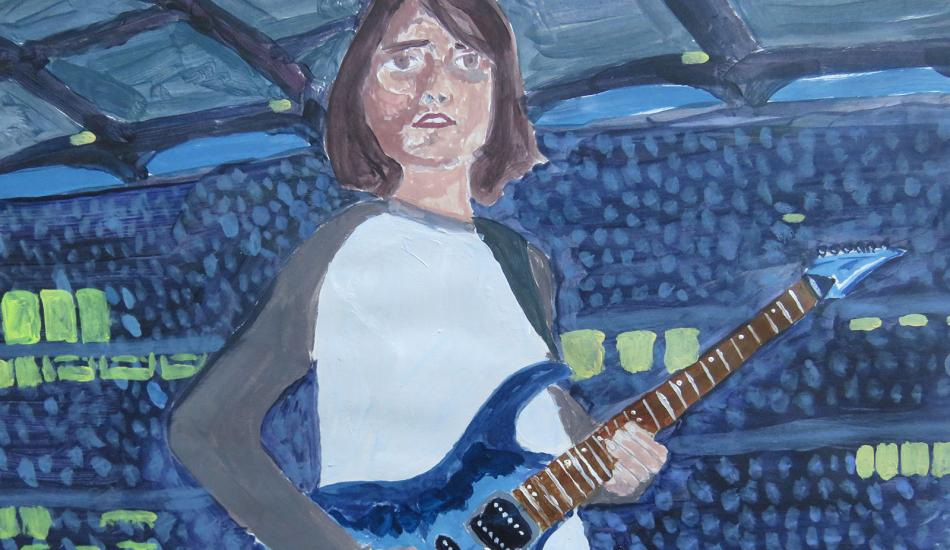 Wulfie Pink Smith, 'Rock Star' acrylic painting