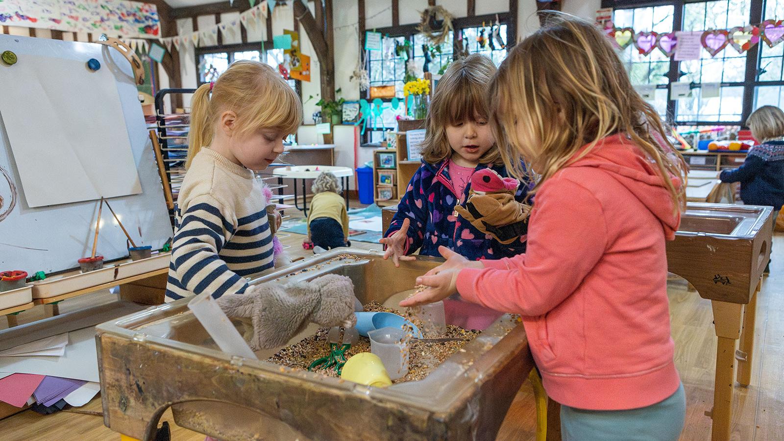 Children playing at Bedales Nursery